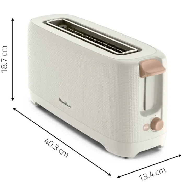 Moulinex Tostador Morning Long-Slot LS2M0A10 Blanco Moulinex Tostador Morning Long-Slot LS2M0A10 Blanco